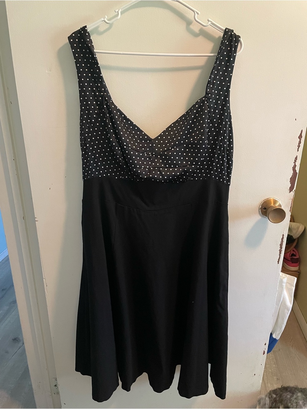 Torrid Black Dress, Top with White aPolka Dots